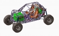 Baggy4x4 - prezentacja konstrukcji ramy przestrzennej samochodu terenowego